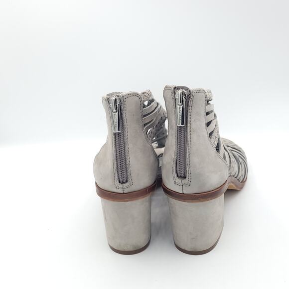 VINCE CAMUTO gray Kestal Leather Heeled Gladiator Sandal women's size 9 - Picture 6 of 10